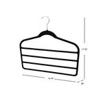 Load image into Gallery viewer, Home Basics Velvet Trouser Hanger, (Pack of 3), Black $3.00 EACH, CASE PACK OF 24
