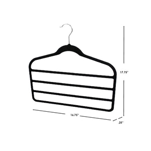 Home Basics Velvet Trouser Hanger, (Pack of 3), Black $3.00 EACH, CASE PACK OF 24