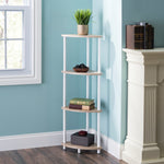 Load image into Gallery viewer, Home Basics MDF 4 Tier Arc Corner Shelf, Natural $25.00 EACH, CASE PACK OF 3
