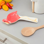 Load image into Gallery viewer, Home Basics Tropical Flamingo Ceramic Spoon Rest $5 EACH, CASE PACK OF 48
