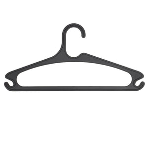Home Basics 10 Piece Plastic Hanger Set | End Hooks for Delicates | Curved  Shape | Slim Design (Black)