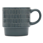 Load image into Gallery viewer, Home Basics Embossed Obelisk 4 Piece Stackable Mug Set with Stand $10.00 EACH, CASE PACK OF 6
