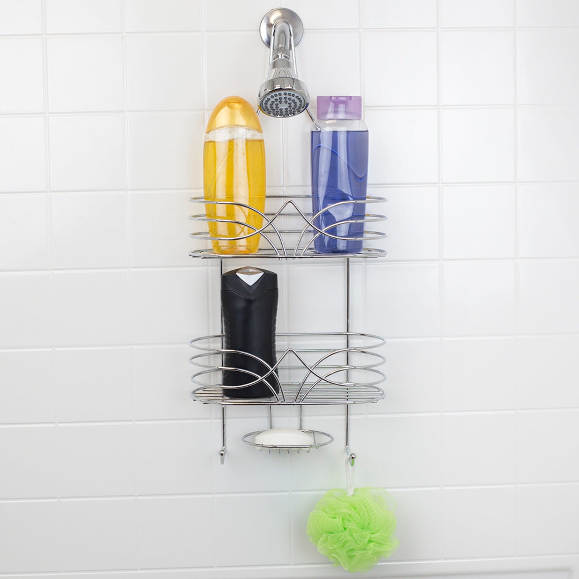 Home Basics Marquee Shower Caddy, Chrome $10 EACH, CASE PACK OF 12