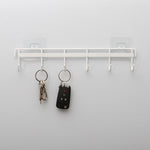 Load image into Gallery viewer, Home Basics Suction Mounted 6 Hook Vinyl Coated Key Rack, White $2 EACH, CASE PACK OF 12
