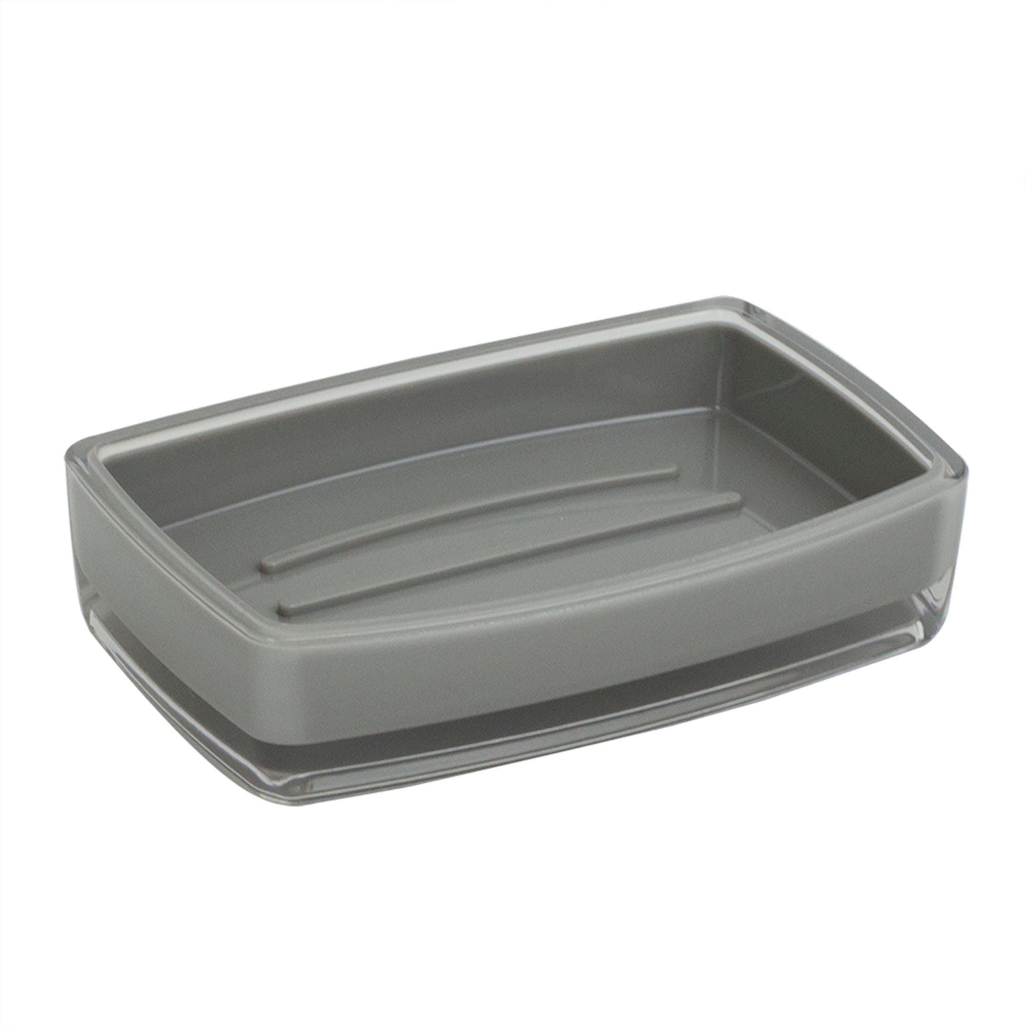 Home Basics Plastic Soap Dish, Grey $3.00 EACH, CASE PACK OF 24