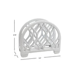 Load image into Gallery viewer, Home Basics Iris Arch Vertical Upright Cast Iron Napkin Holder, White $6.00 EACH, CASE PACK OF 6
