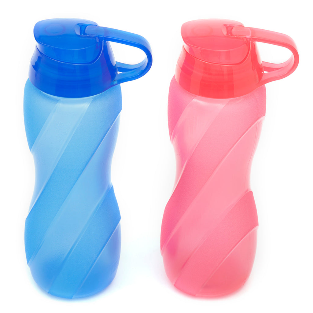 Home Basics 25oz. Curved Water Bottle With Handle - Assorted Colors