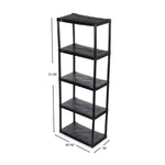 Load image into Gallery viewer, Home Basics 5 Tier Resin Utility Shelf, (72-inch), Black $40.00 EACH, CASE PACK OF 1
