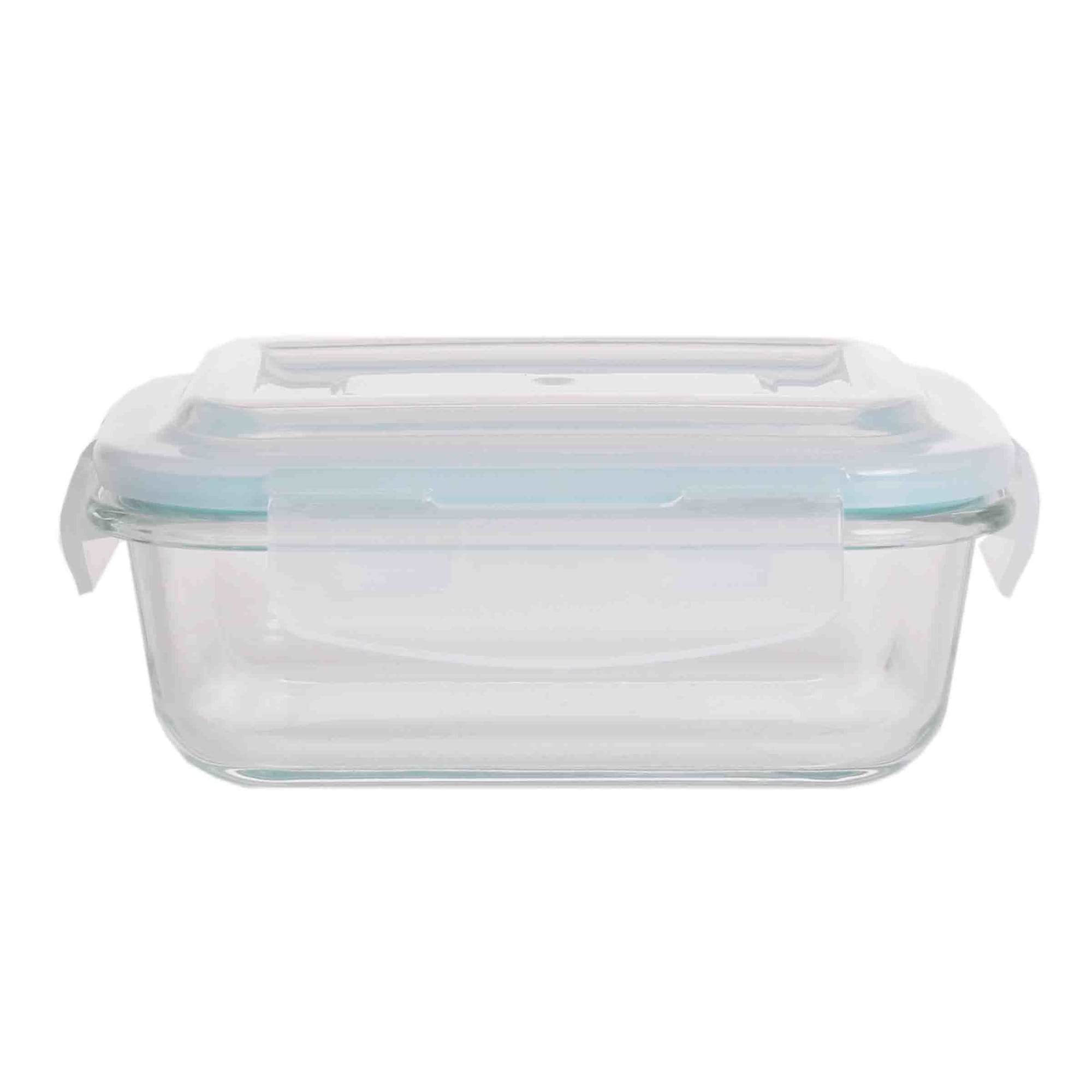 Home Basics 20 oz. Rectangular Borosilicate Glass Food Storage Container $4.00 EACH, CASE PACK OF 12