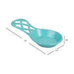 Load image into Gallery viewer, Home Basics Lattice Collection Cast Iron Spoon Rest, Turquoise $4.00 EACH, CASE PACK OF 6
