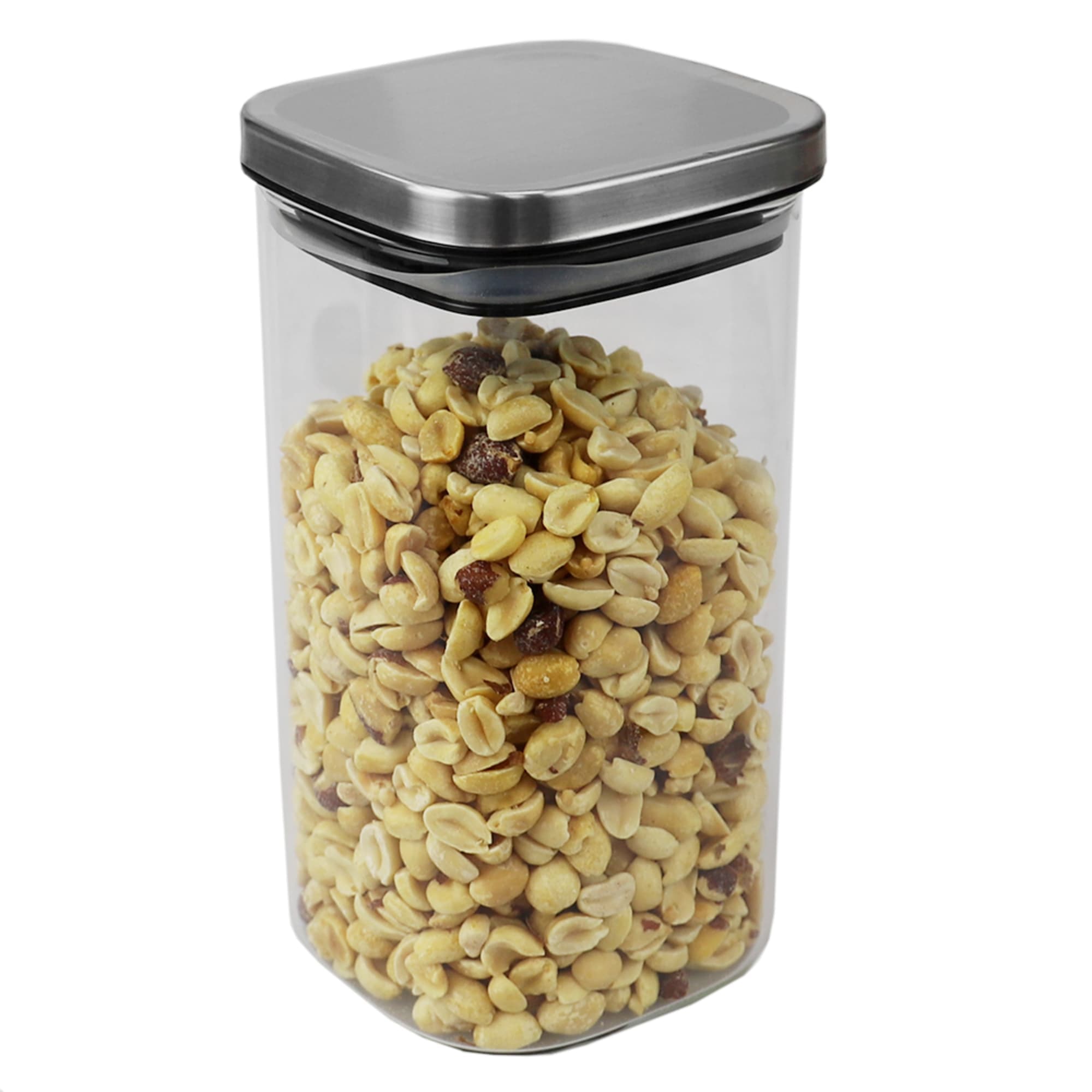 Michael Graves Design Large 47 Ounce Square Borosilicate Glass Canister with Stainless Steel Top $6.00 EACH, CASE PACK OF 12