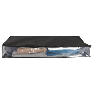 Home Basics Plaid Non-Woven Under the Bed Storage Bag with See-through Front Panel, Black
 $4.00 EACH, CASE PACK OF 12