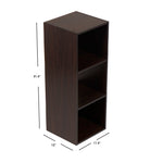 Load image into Gallery viewer, Home Basics Open and Enclosed 3 Cube MDF Storage Organizer, Espresso $20 EACH, CASE PACK OF 1
