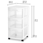 Load image into Gallery viewer, Sterilite 3 Drawer Cart, White $35.00 EACH, CASE PACK OF 2
