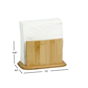 Home Basics Premium Bamboo Freestanding Large Capacity Napkin Holder, Natural $5.00 EACH, CASE PACK OF 12