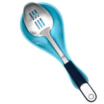 Load image into Gallery viewer, Michael Graves Design Comfortable Grip Stainless Steel Slotted Spoon, Indigo $4.00 EACH, CASE PACK OF 24
