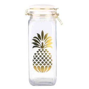 Home Basics Pineapple Sunshine  43 oz. Glass Canister $6 EACH, CASE PACK OF 12