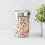 Load image into Gallery viewer, Home Basics Chex Collection 37 oz. Medium Glass Canister $2.50 EACH, CASE PACK OF 12
