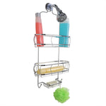 Load image into Gallery viewer, Home Basics No Slip  2 Tier Steel Shower Caddy, Chrome $15.00 EACH, CASE PACK OF 6
