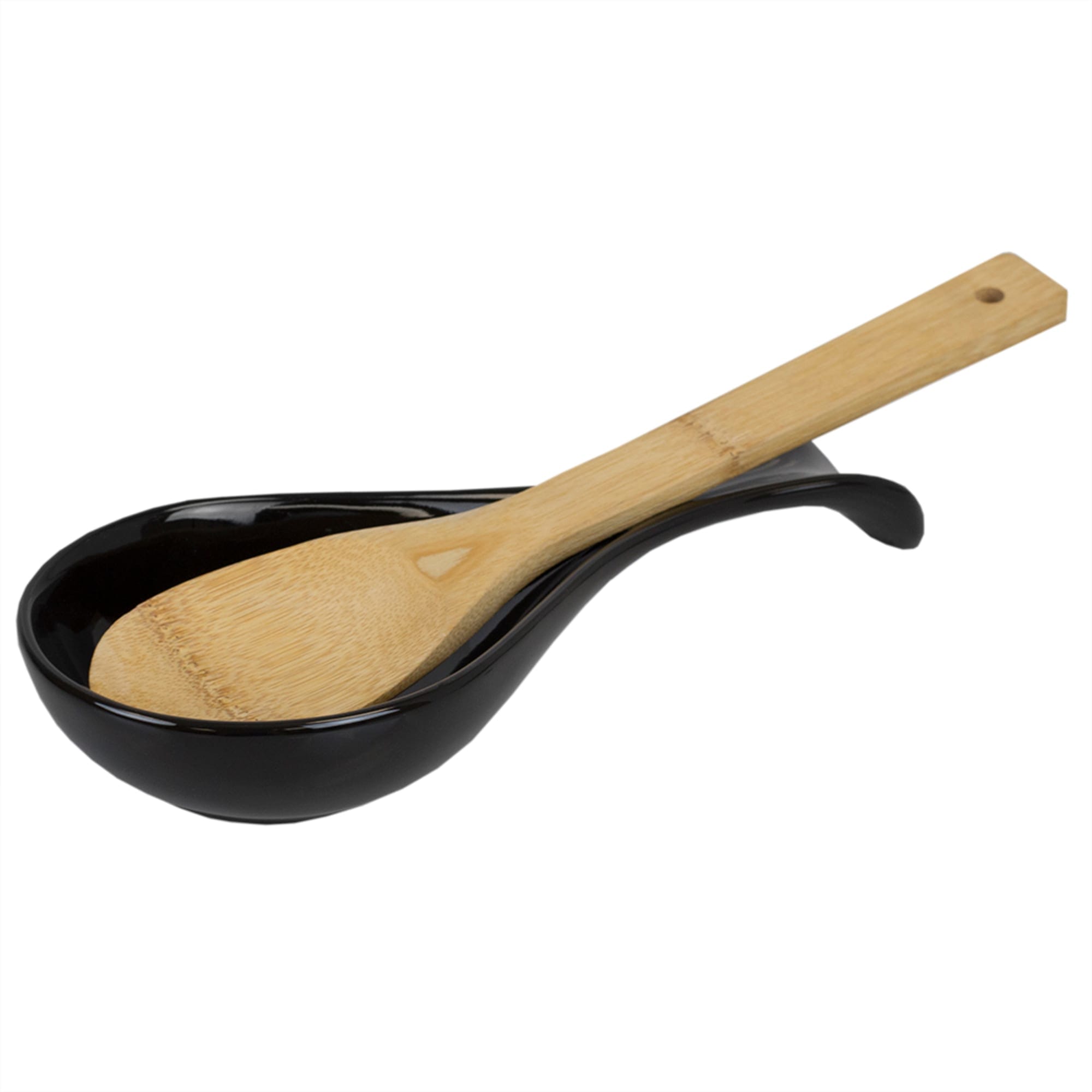 Home Basics Ceramic Spoon Rest, Black $4.00 EACH, CASE PACK OF 12