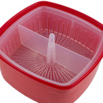 Load image into Gallery viewer, Home Basics Adjustable 4-Section Plastic Microwave Plastic Steamer, Red $5 EACH, CASE PACK OF 12
