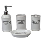 Load image into Gallery viewer, Home Basics 4 Piece Ceramic Bath Accessory Set, White $10.00 EACH, CASE PACK OF 12
