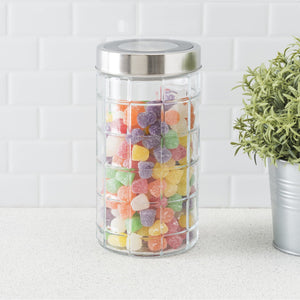 Home Basics Chex Collection 52 oz. Large Glass Canister $3.50 EACH, CASE PACK OF 12