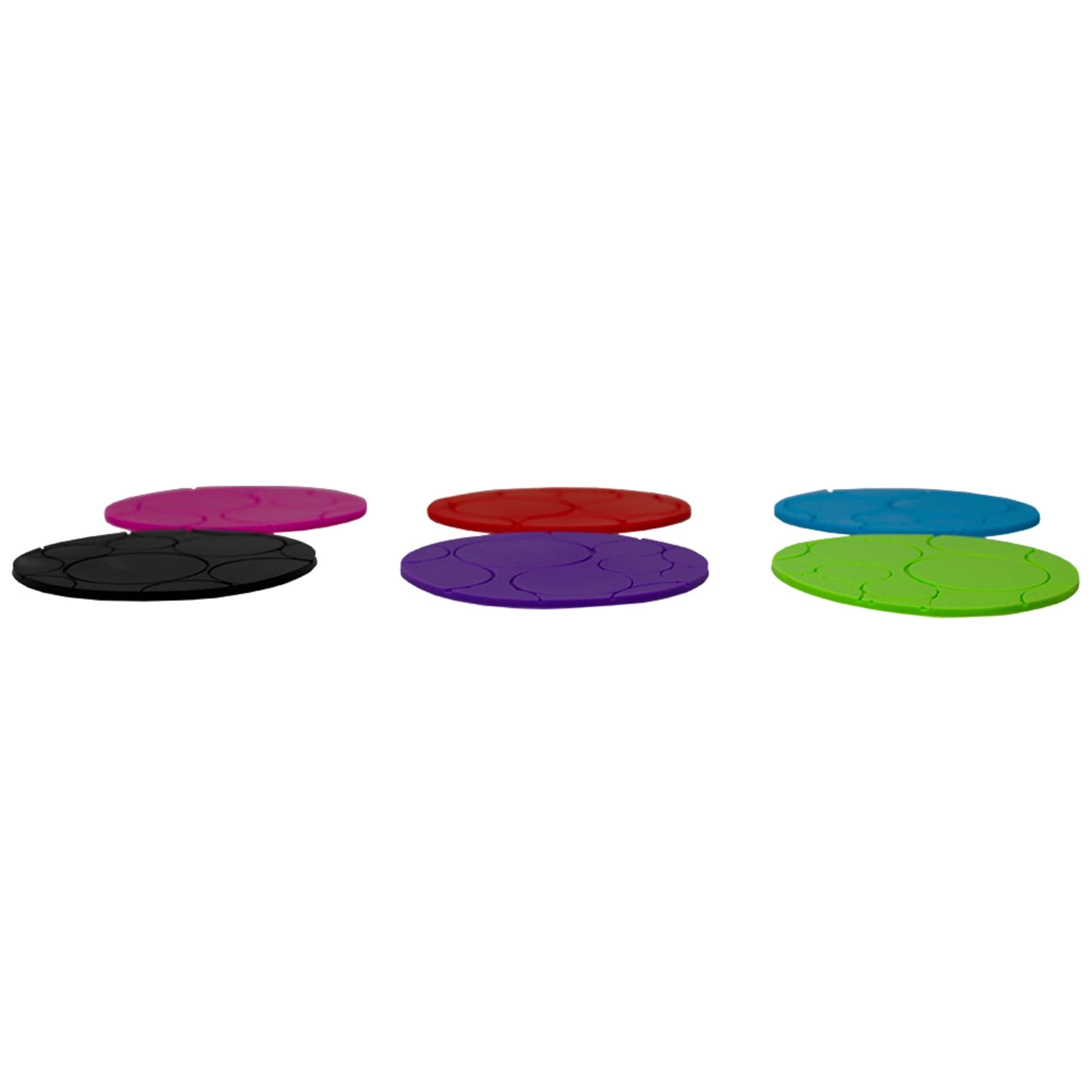 Home Basics Non-Slip Round Silicone Coasters, Multi-color $5.00 EACH, CASE PACK OF 48