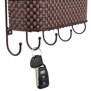 Home Basics Wall Mount Basket Weave 2 Tier Letter Rack Organizer, Bronze $10.00 EACH, CASE PACK OF 6