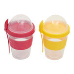 Load image into Gallery viewer, Home Basics Plastic To-Go Cup with Spoon - Assorted Colors
