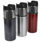 Load image into Gallery viewer, Home Basics Two Tone Stainless Steel 16 oz. Travel Mug - Assorted Colors
