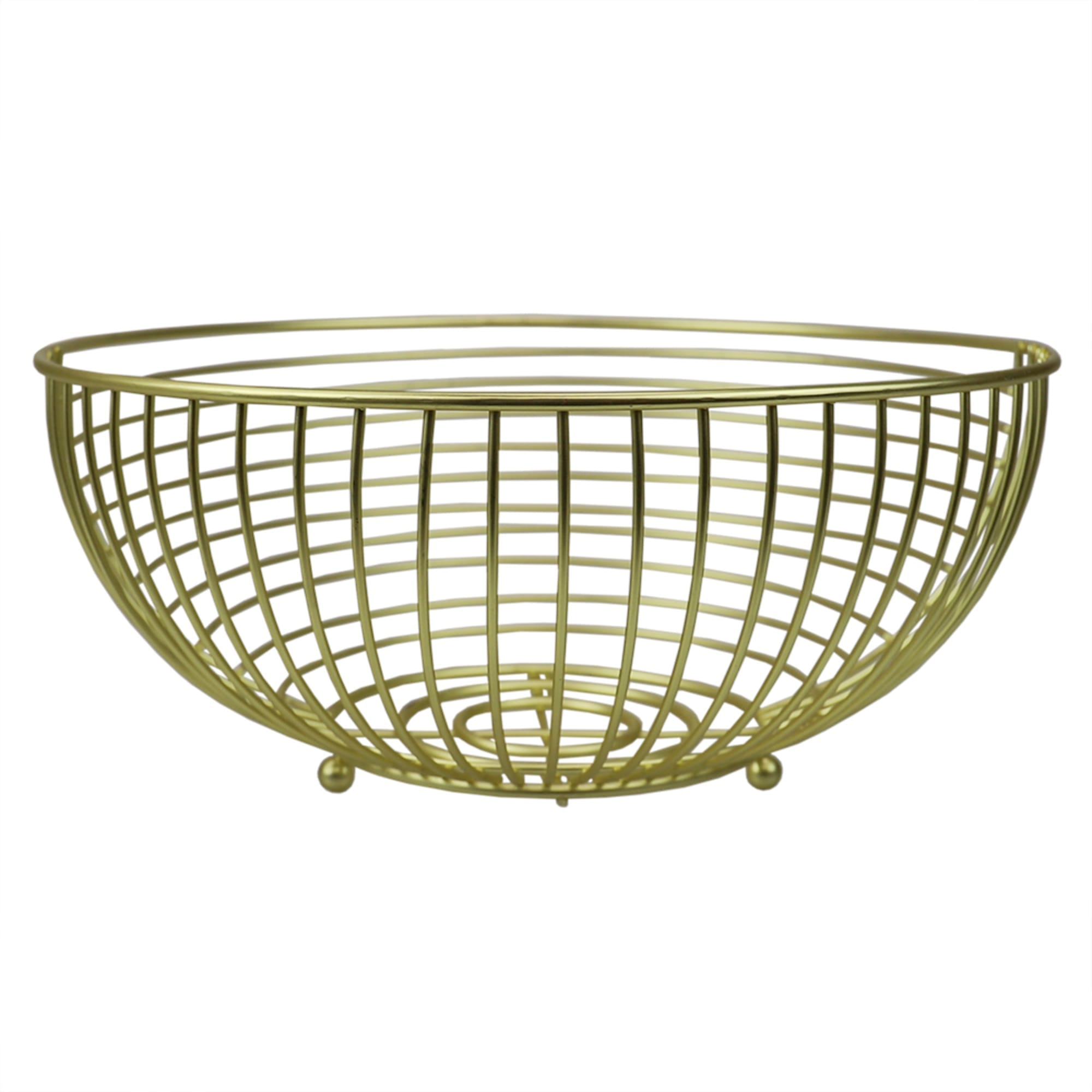 Home Basics Halo Large Capacity Steel Fruit Bowl, Gold $8.00 EACH, CASE PACK OF 12