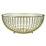 Load image into Gallery viewer, Home Basics Halo Large Capacity Steel Fruit Bowl, Gold $8.00 EACH, CASE PACK OF 12
