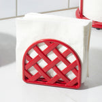 Load image into Gallery viewer, Home Basics Weave Upright Cast Iron Napkin Holder, Red $8.00 EACH, CASE PACK OF 6
