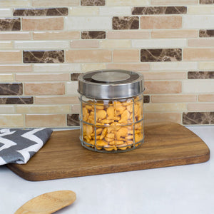 Home Basics Chex Collection 22 oz. Small Glass Canister  $2.00 EACH, CASE PACK OF 12