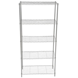 Home Basics 5 Tier Wide Wire Steel Wire Shelf, Grey $50.00 EACH, CASE PACK OF 4