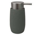 Load image into Gallery viewer, Home Basics 10 Oz. Ribbed Plastic Countertop Soap Dispenser, Grey $5 EACH, CASE PACK OF 12

