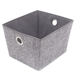 Load image into Gallery viewer, Home Basics Graph Line Large Open Cube Storage Bin, Grey $6.00 EACH, CASE PACK OF 12
