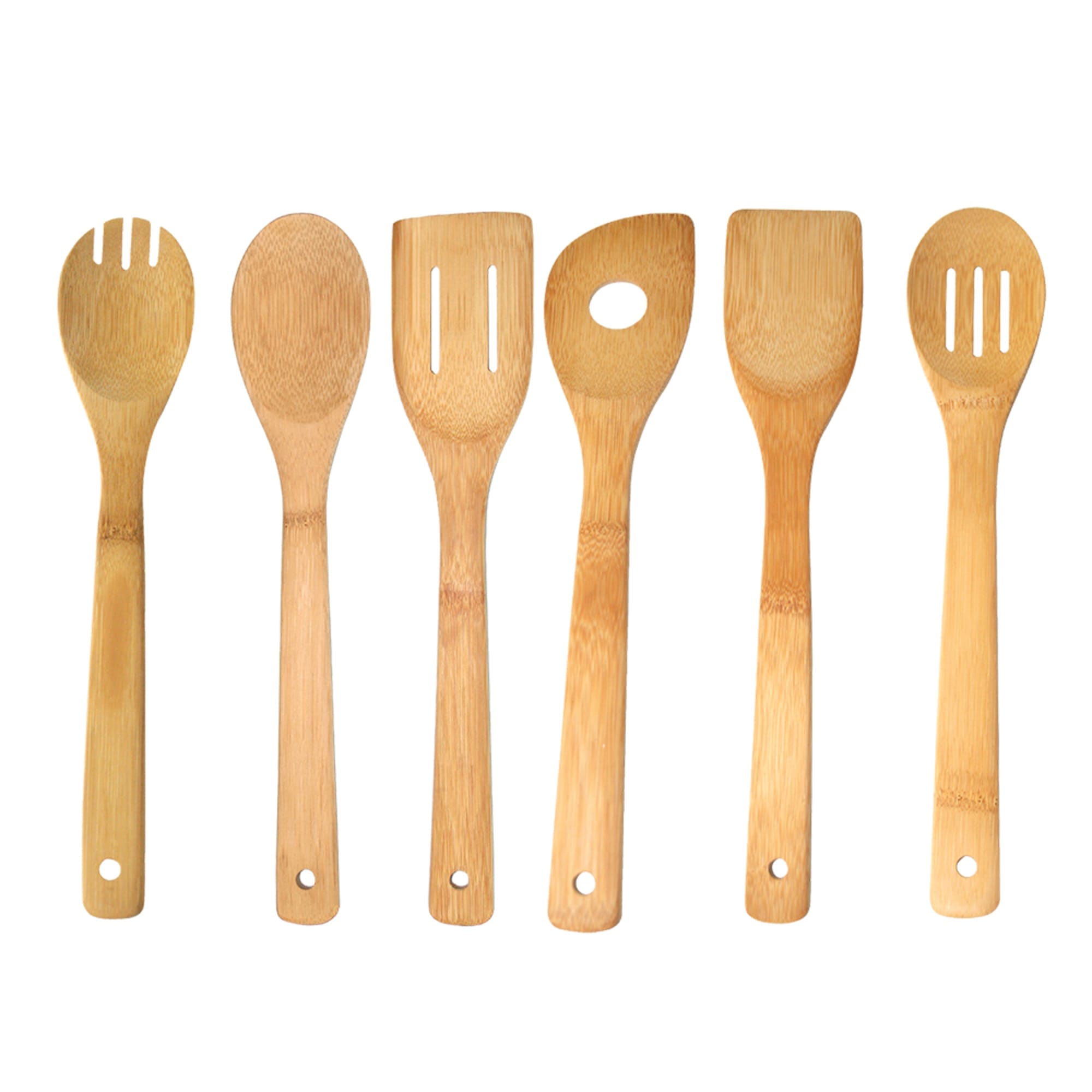 Home Basics 6 Piece Bamboo Kitchen Tool Set, Natural $3.00 EACH, CASE PACK OF 24