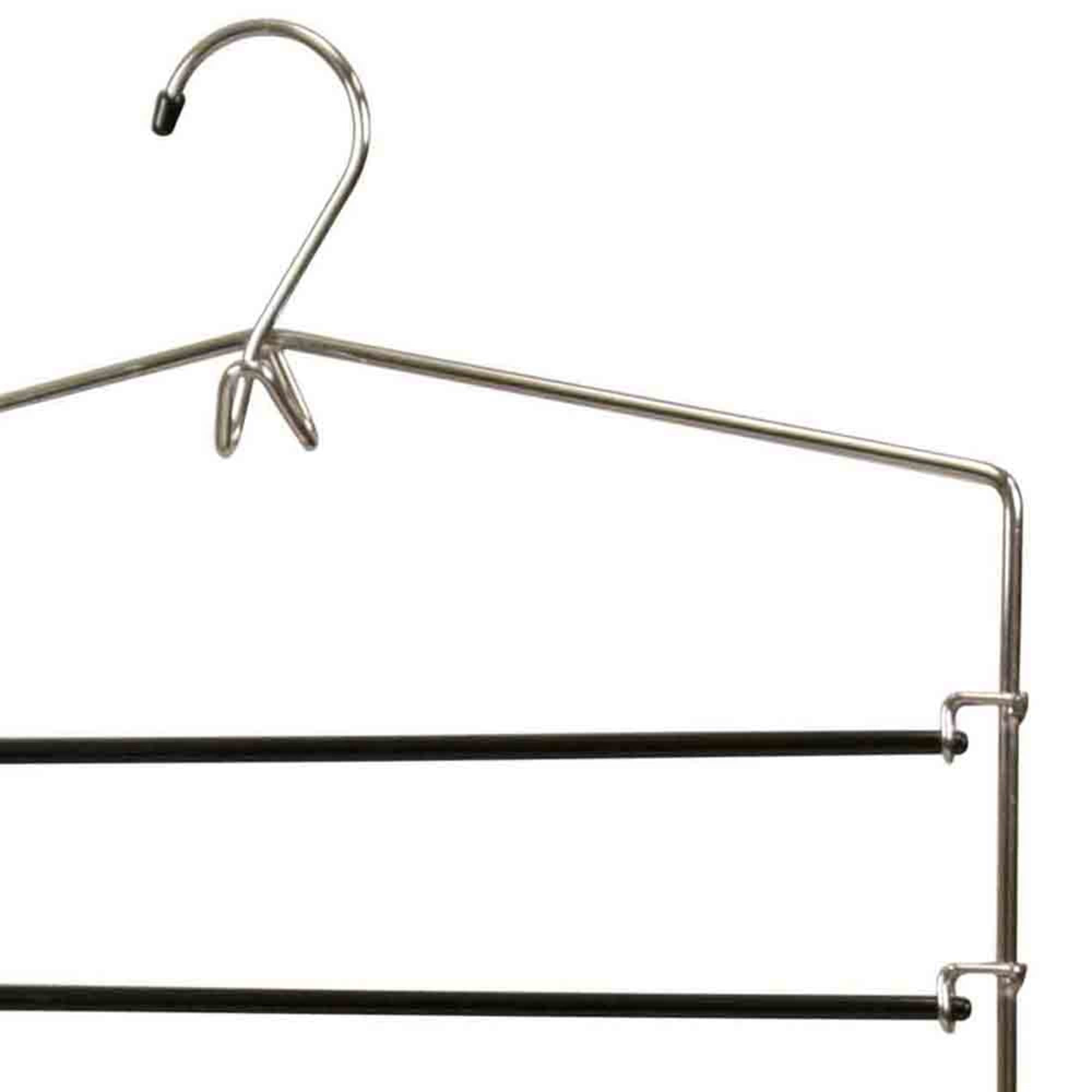 Home Basics 4 Tier Swinging Arm Trouser Hanger with Accessory Hook $5.00 EACH, CASE PACK OF 25