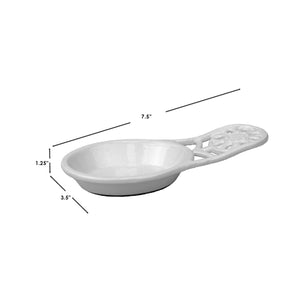 Home Basics Sunflower Heavy Weight Cast Iron Spoon Rest, White $4.00 EACH, CASE PACK OF 6