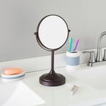 Load image into Gallery viewer, Home Basics Elizabeth Collection Double Sided Cosmetic Mirror, Bronze $15.00 EACH, CASE PACK OF 6
