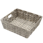 Load image into Gallery viewer, Home Basics Large Faux Rattan Basket with Cut-out Handles, Grey $10.00 EACH, CASE PACK OF 6
