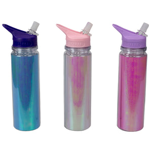 Home Basics Glitter 18 oz. Flip Top  Water Bottle - Assorted Colors