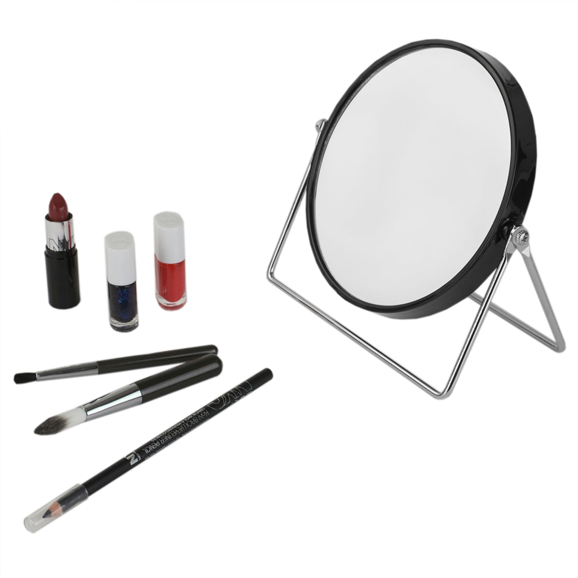 Home Basics Double Sided Decorative Cosmetic Mirror with Sleek Stand $5.00 EACH, CASE PACK OF 12