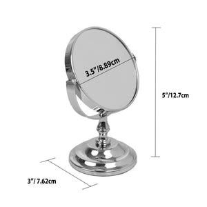 Home Basics Mini Double Sided Cosmetic Mirror, Silver $6 EACH, CASE PACK OF 12