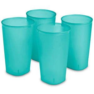 Sterilite 20 oz Tumblers, Set of 4, Aqua $2 EACH, CASE PACK OF 8