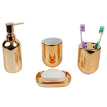 Load image into Gallery viewer, Home Basics 4 Piece Ceramic Bath Accessory Set, Copper $15.00 EACH, CASE PACK OF 12
