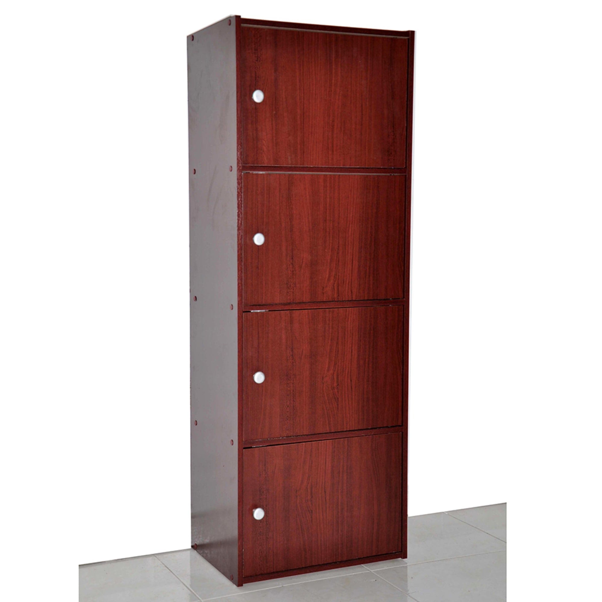 Home Basics 4  Cube Cabinet, Mahogany $60.00 EACH, CASE PACK OF 1