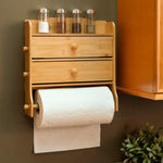 Load image into Gallery viewer, Home Basics Paper Towel Holder with Integrated Wrap Dispenser $15.00 EACH, CASE PACK OF 6
